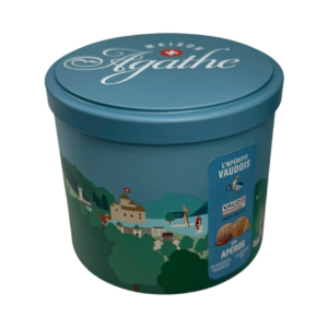 boite biscuits apéro . biscuits artisanaux suisse. au gruyere et au saucisson vaudois