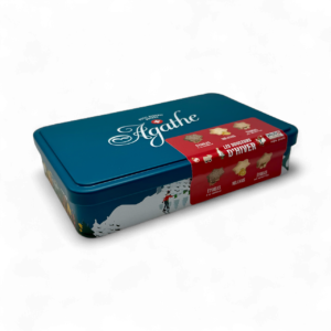 boite cadeau Agathe les douceurs d'hiver avec des étoiles de noel, 100% swissness