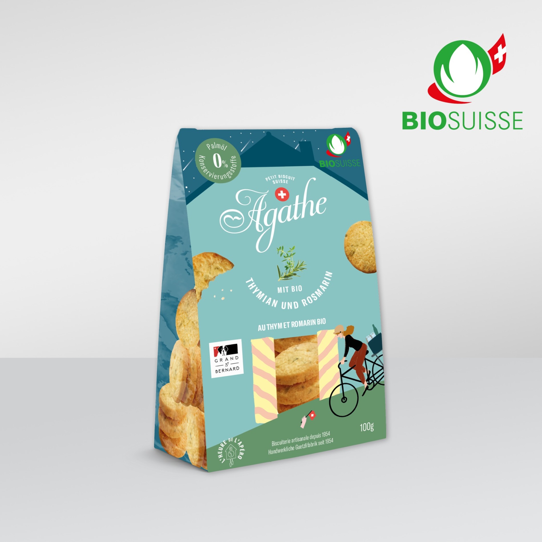 Au Thym And Romarin Bio Suisse Biscuits Agathe 