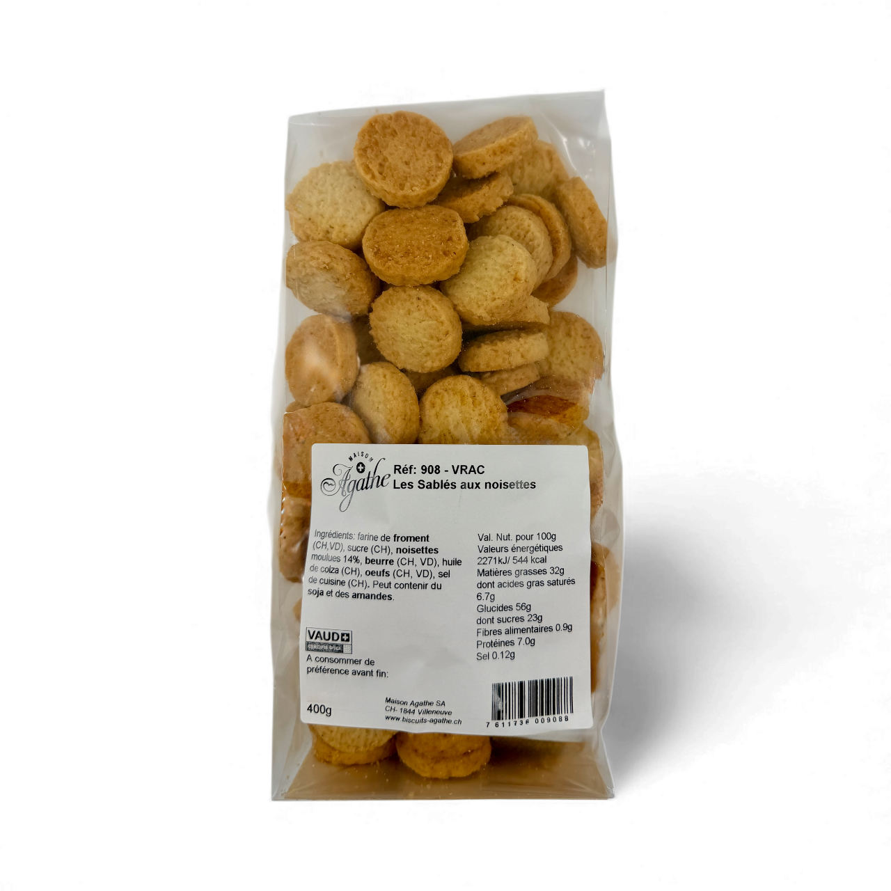 Vrac noisette - sans fond biscuits Agathe artisanaux suisse sans emballage - conditionnement vrac