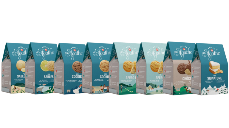 Biscuits Agathe. Boites Chalet. 100% Swissness