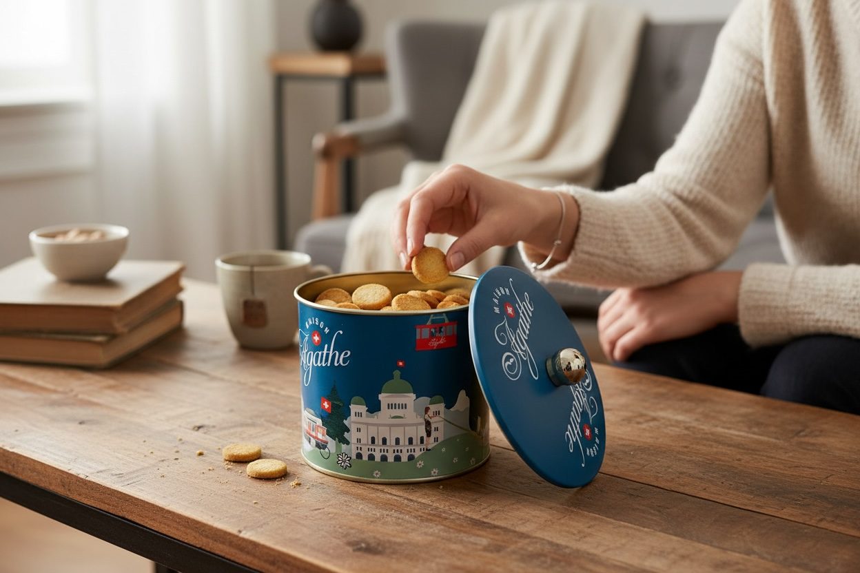 Seau - Lifestyle le seau à biscuits. assortiment de biscuits suisse